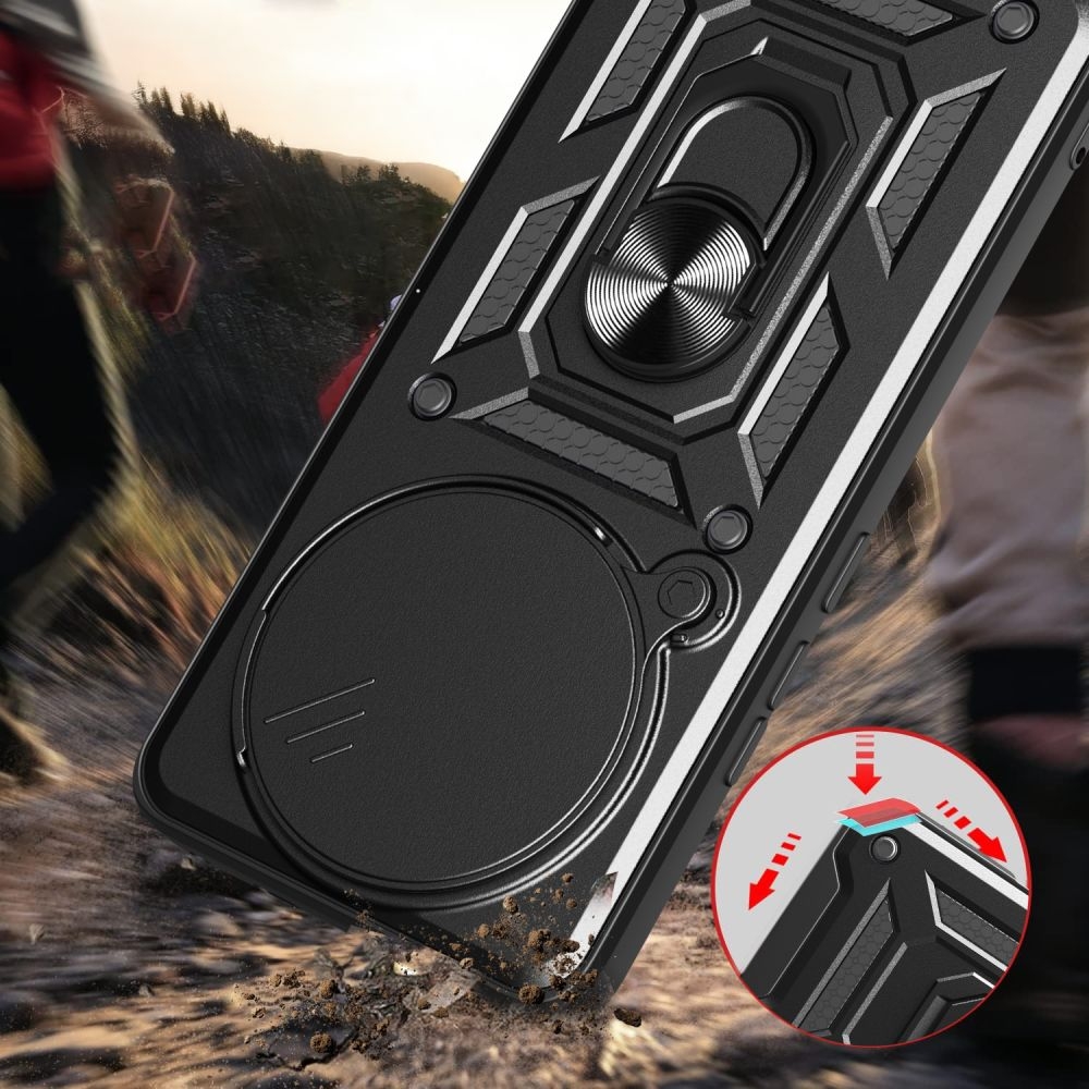  Etui z uchwytem na palec do Xiaomi Redmi Note 14 Pro Plus 5G Tech-Protect Camshield Pro, czarne